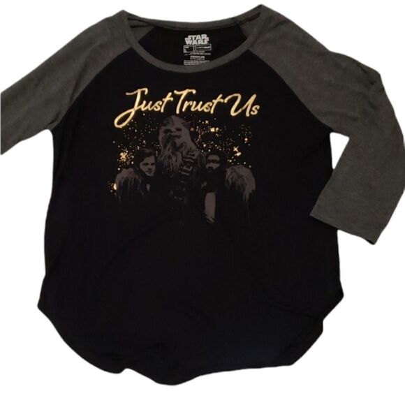 Star wars graphic tee 3/4 sleeve "just trust us" - Picture 1 of 3